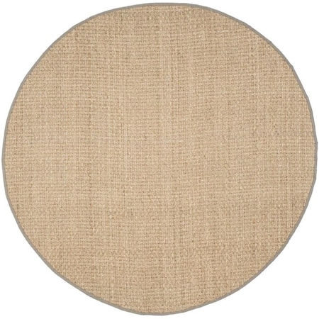 Safavieh Natural Fiber Round Area Rug, Natural and Grey - 10 x 10 ft. NF114P-10R